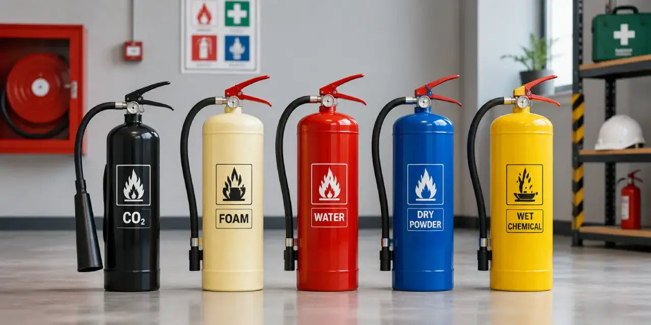 Types of Fire Extinguishers: Uses, Classes & Complete Guide for Home & Workplace (2026)