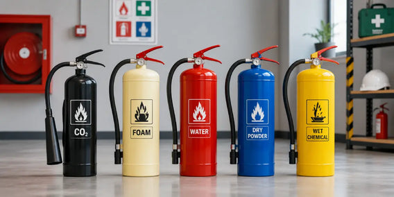 Types of Fire Extinguishers: Uses, Classes & Complete Guide for Home & Workplace (2026)