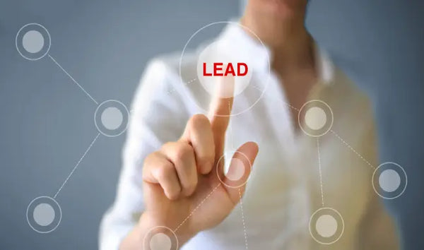 Lead awareness training concept with person selecting lead safety on a digital touchscreen interface